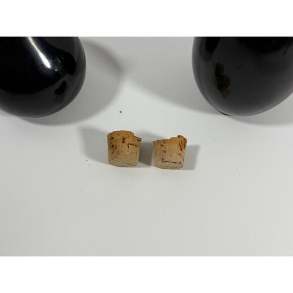 Mid Century Takahashi Black Lacquered Teardrop Salt & Pepper Shakers Japan FLAWS - Picture 13 of 14